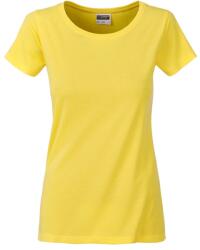 Daiber Tricou clasic de damă din bumbac organic 8007 - Galbenă | XS (8007-1754870)