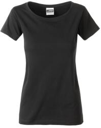 Daiber Tricou clasic de damă din bumbac organic 8007 - Neagră | M (8007-1743391)