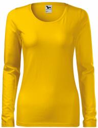 MALFINI Tricou pentru femei cu mânecă lungă Slim - Galbenă | 2XL (1390417)