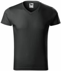 MALFINI Tricou bărbați Slim Fit V-neck - Ebony gray | XXXL (1469418)