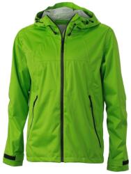 Daiber Jacheta softshell pentru bărbați cu glugă JN1098 - Verde de primăvară / gri oțel | M (JN1098-1725266)