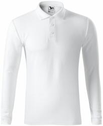 MALFINI Tricou polo bărbați cu mânecă lungă Pique Polo LS - Albă | 3XL (2210018)