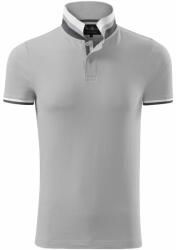 MALFINI Tricou polo bărbați Collar Up - Gri argintiu | S (256A413)