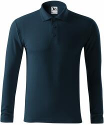 MALFINI Tricou polo bărbați cu mânecă lungă Pique Polo LS - Albastru marin | XL (2210216)