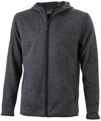 Daiber Hanorac pentru bărbați cu glugă și fermoar JN589 - Închis prespălat / neagră | 2XL (JN589-1698510)