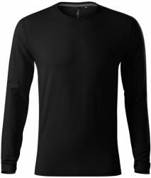 MALFINI Tricou cu mânecă lungă pentru bărbați Brave - Neagră | S (1550113)