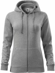 MALFINI Hanorac damă Trendy Zipper - Gri închis prespălat | S (4111213)