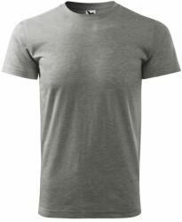 MALFINI Tricou bărbătesc Basic - Gri închis prespălat | 4XL (1291219)