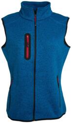 Daiber Vestă din fleece tricotat de damă JN773 - Albastru regal prespălat / roșie | 2XL (JN773-1757456)