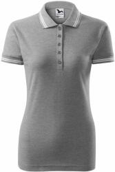 MALFINI Tricou polo damă Urban - Gri închis prespălat | 2XL (2201217)