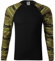 MALFINI Tricou camuflaj cu mâneci lungi Camouflage LS - Camuflaj verde | XL (1663416)