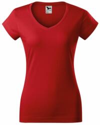 MALFINI Tricou femei Fit V-neck - Roșie | XS (1620712)