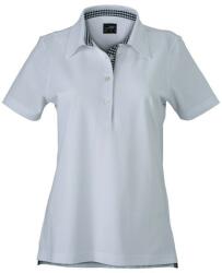 Daiber Tricou polo elegant pentru femei JN969 - Albă / albastru închis / albă | XL (JN969-1714298)