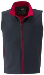 Daiber Vesta softshell de bărbați JN1128 - Gri oțel / roșie | S (JN1128-1745511)