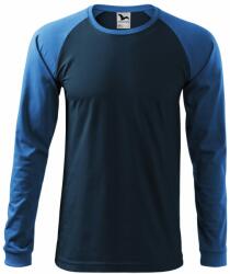 MALFINI Tricou cu mănecă lungă pentru bărbați Street LS - Albastru marin | XL (1300216)