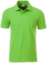 Daiber Tricou polo pentru bărbați din bumbac organic 8010 - Limo verde | M (8010-1755496)