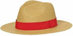 Myrtle Beach Pălărie rotundă MB6599 - De paie / roșie | S/M (MB6599-1732441)