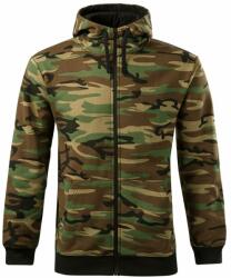 MALFINI Hanorac pentru bărbați Camo Zipper - Camuflaj maro | S (C193313)