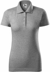 MALFINI Tricou polo femei Single J - Gri închis prespălat | 2XL (2231217)