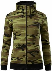 MALFINI Hanorac pentru femei Camo Zipper - Camuflaj verde | 2XL (C203417)