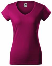 MALFINI Tricou femei Fit V-neck - Deschisă fucsie | 2XL (1624917)