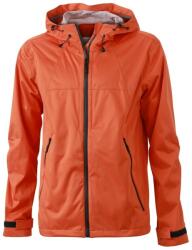 Daiber Jacheta softshell pentru bărbați cu glugă JN1098 - Oranj închis / gri oțel | S (JN1098-1725255)
