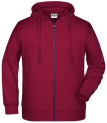 Daiber Hanorac pentru bărbați cu fermoar din bumbac bio 8026 - Vin | 2XL (8026-1781006)