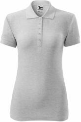 MALFINI Tricou polo damă Cotton - Gri deschis prespălat | 2XL (2130317)