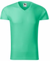 MALFINI Tricou bărbați Slim Fit V-neck - Mentă | 2XL (1469517)