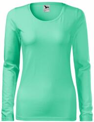 MALFINI Tricou pentru femei cu mânecă lungă Slim - Mentă | 2XL (1399517)
