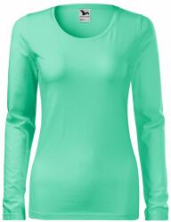 MALFINI Tricou pentru femei cu mânecă lungă Slim - Mentă | XXL (1399517)