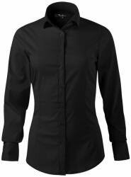 MALFINI Cămașă damă cu mânecă lungă Dynamic - Neagră | 2XL (2630117)