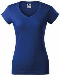 MALFINI Tricou femei Fit V-neck - Albastru regal | XS (1620512)