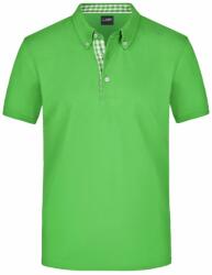 Daiber Tricou polo elegant pentru bărbați JN964 - Limo verde / limo verde / albă | XL (JN964-1700706)