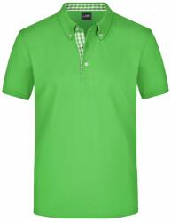 James & Nicholson Tricou polo elegant pentru bărbați JN964 - Limo verde / limo verde / albă | XL (1-JN964-1700706)