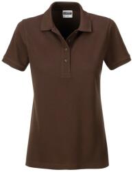 James & Nicholson Tricou polo pentru femei din bumbac organic 8009 - Maro | XL (1-8009-1755333)