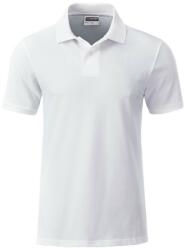 Daiber Tricou polo pentru bărbați din bumbac organic 8010 - Albă | S (8010-1755540)