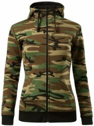 MALFINI Hanorac pentru femei Camo Zipper - Camuflaj maro | 2XL (C203317)
