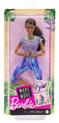 Mattel Barbie - Made To Move - Hajlékony Barna Hajú Jógababa (GXF06)