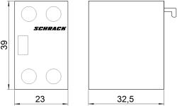 Schrack Contact auxiliar frontal pentru CUBICO Clasic, 2ND (LZZCH020)