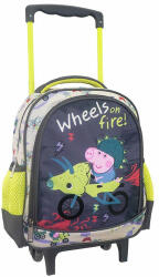 Luna Peppa malac Wheels on fire gurulós ovis hátizsák 27x10x31cm (000482591)