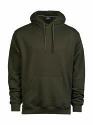 TEE JAYS Férfi kapucnis hosszú ujjú pulóver Tee Jays Hooded Sweat 2XL, Sötét oliva zöld