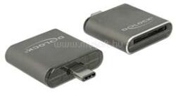 Delock Kártyaolvasó - 91498 (USB Type-C, SDHC/SDXC UHS-II/MMC, fekete) (DL91498) (DL91498)