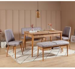 Vella Vina fenyő-hiányzi asztal és szék szett (5 darab) (869VEL5117)