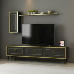 Arnetti Vals fekete-arany tv szekrény (550ARN2112)