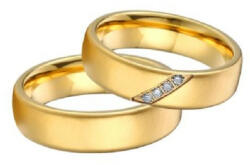 Ékszerkirály Női karikagyűrű, rozsdamentes acél, aranyszínű, 6-os méret (4000689790751_4)