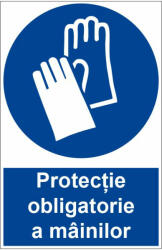 Sticker indicator Protectie obligatorie a mainilor
