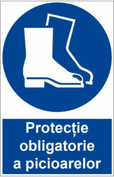  Sticker indicator Protectie obligatorie a picioarelor