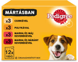 PEDIGREE Alutasak 12x100g ZÖLD Vegyes Válogatás Mártásban - krizsopet