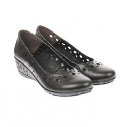 GKR Ciucaleti Pantofi dama, casual, din piele naturala negru box, cu platforma de 5 cm - MALTAN - ciucaleti